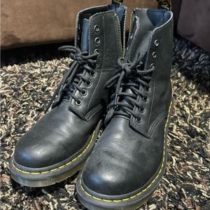 Dr Martens black combat boots